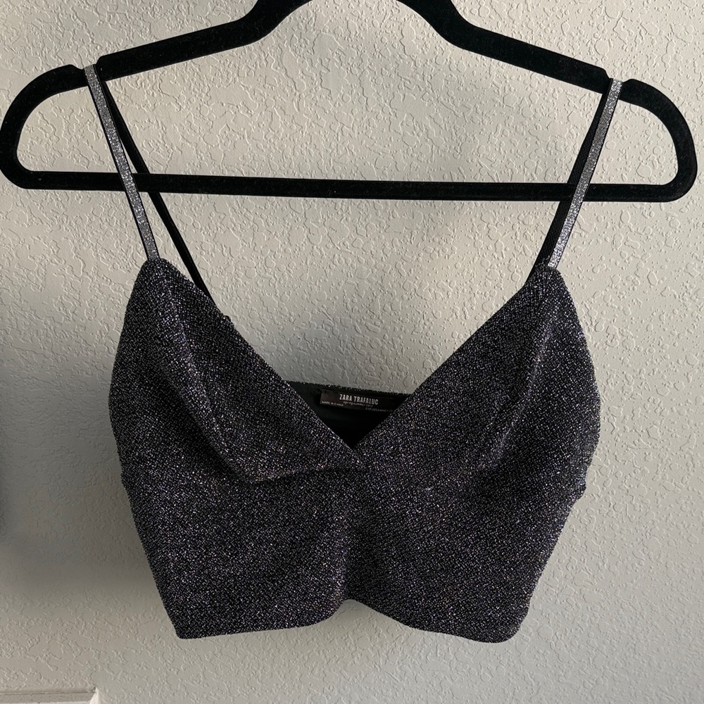Zara Black Sparkle Camisole